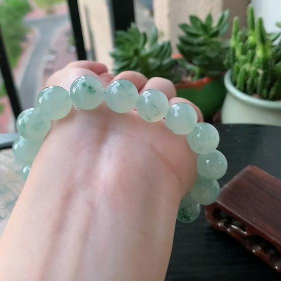 Blue-Speckled Bead Bracelet